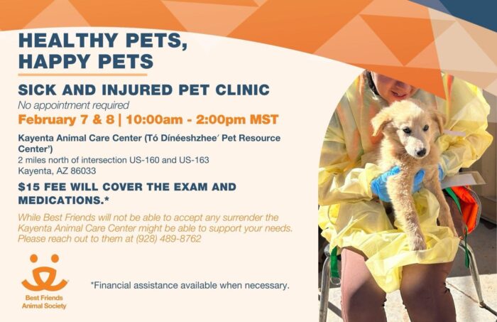Best Friends February 7 & 8 clinic in Kayenta