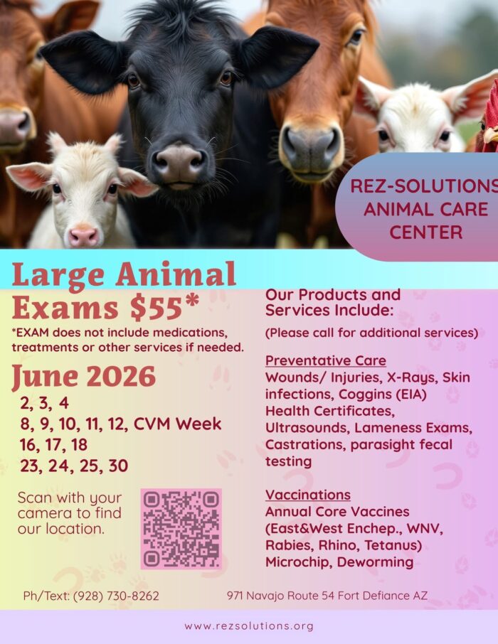 Rez-Solutions Large Animal Exams June Schedule
