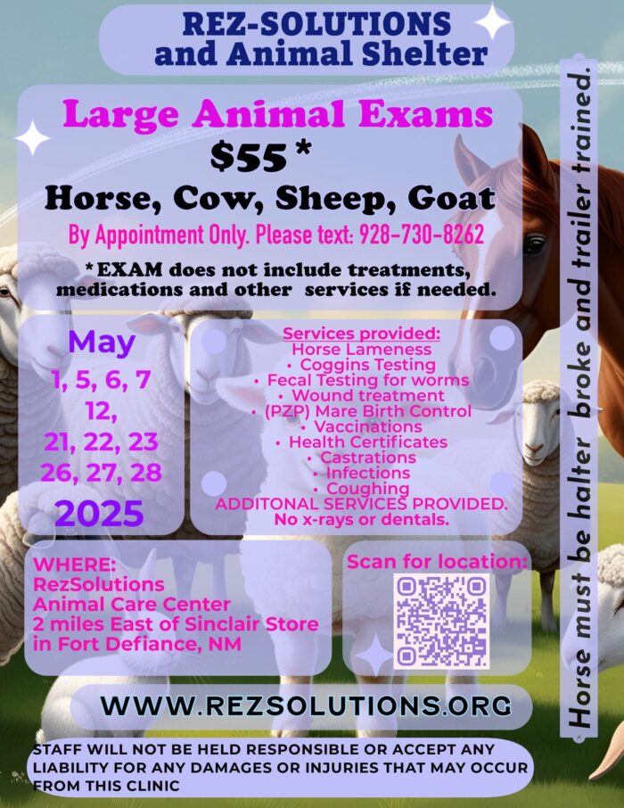 Rez-Solutions May clinic dates large animals