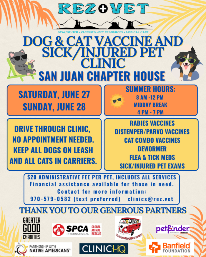 Rez Vet June 27-28 San Juan Chapter House