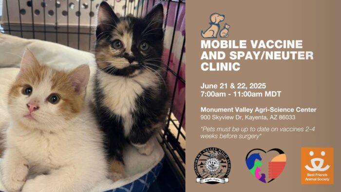 Best Friends Animal Society June 21 & 22, Kaeynta Agri-Science Center at Monument Valley High School