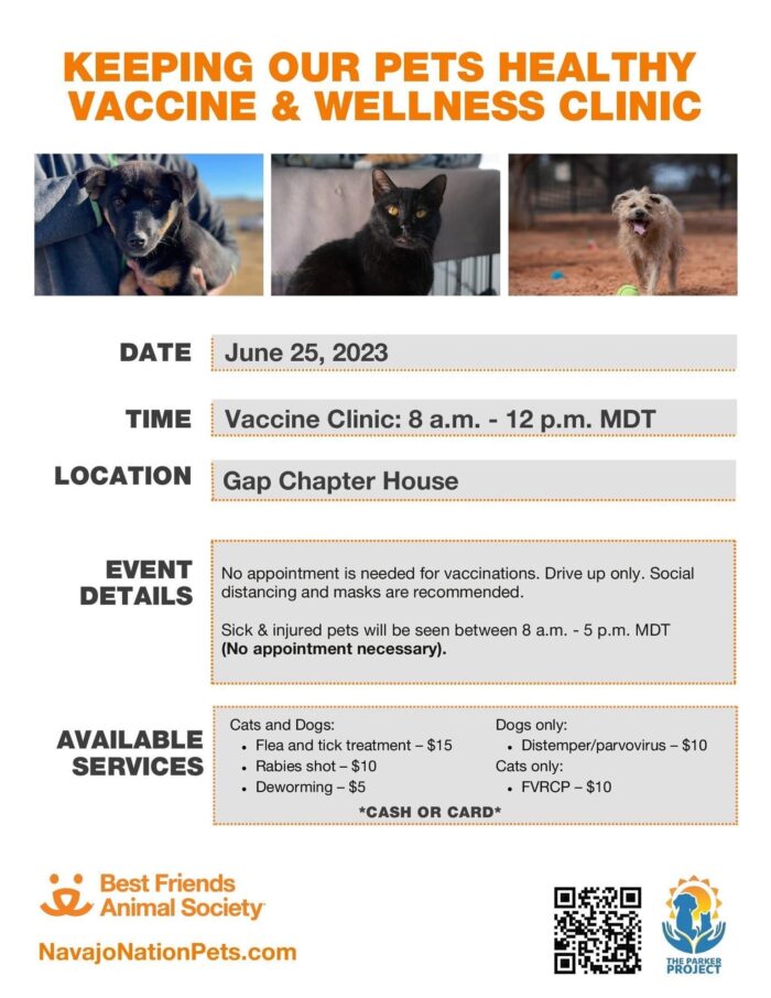 Vaccination and Wellness clinic at The Gap June 25, 2023 by The Parker Project and Best Friends Animal Society