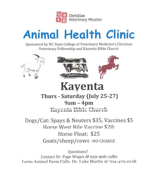 Kayenta Bible Church Christian Veterinary Fellowship July 25 -27 9 - 4