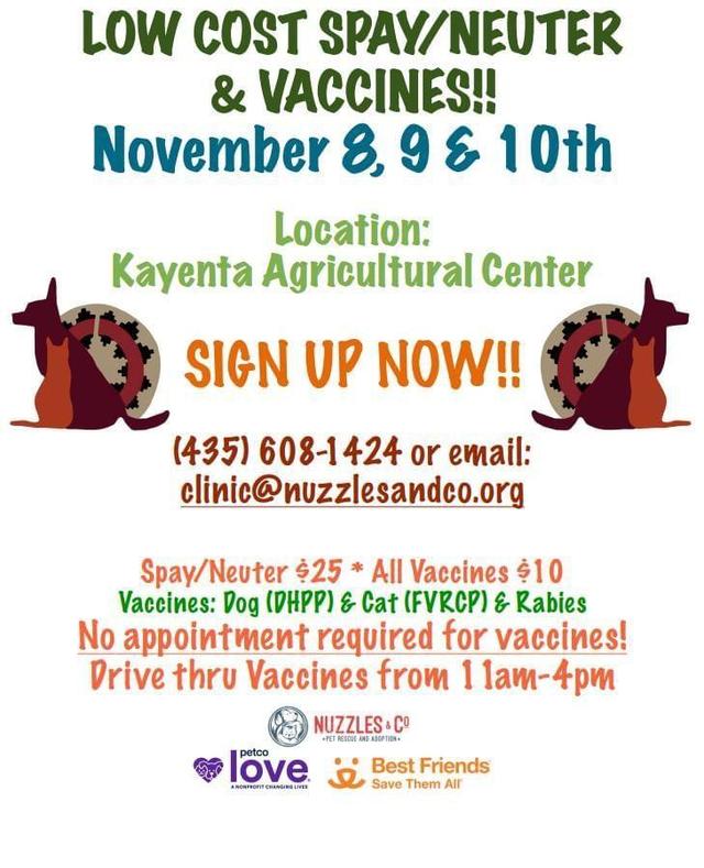 November 8, 9 & 10 Kayenta Agriltural Center 