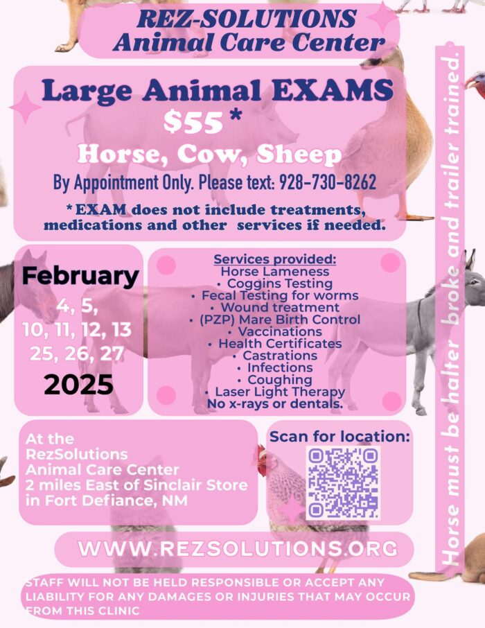 Rez-Solutions Horse Cow Sheep February 2025 dates